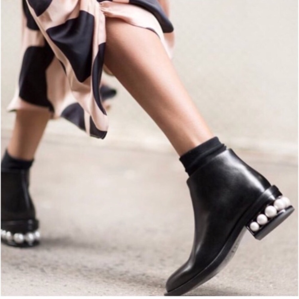 Catherine Maladrino Black Pearl Booties